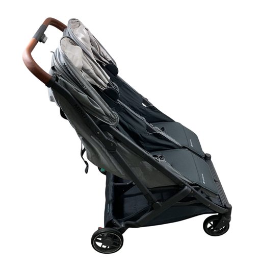 Shop UPPAbaby Minu Duo Stroller, 2024, Greyson(Charcoal Mélange/Carbon Frame/Saddle Leather) at Goodbuygears