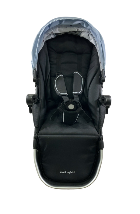 Shop Mockingbird 2nd Seat Kit 2.0, Sky, Watercolor Drops, Silver With Black Leather at Goodbuygears