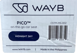 Shop WAYB Pico Portable Car Seat, 2023, Midnight Sky at Goodbuygears
