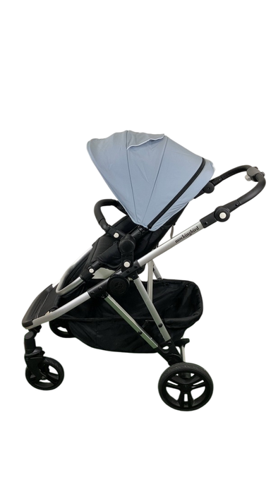 Shop Mockingbird Single to Double 2.0 Stroller, 2024, Silver With Black Leather, Sky, Windowpane at Goodbuygears