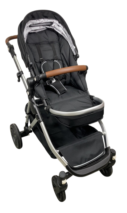 Shop Mockingbird Single to Double 2.0 Stroller, 2024, Black, Silver With Penny Leather, Watercolor Drops at Goodbuygears