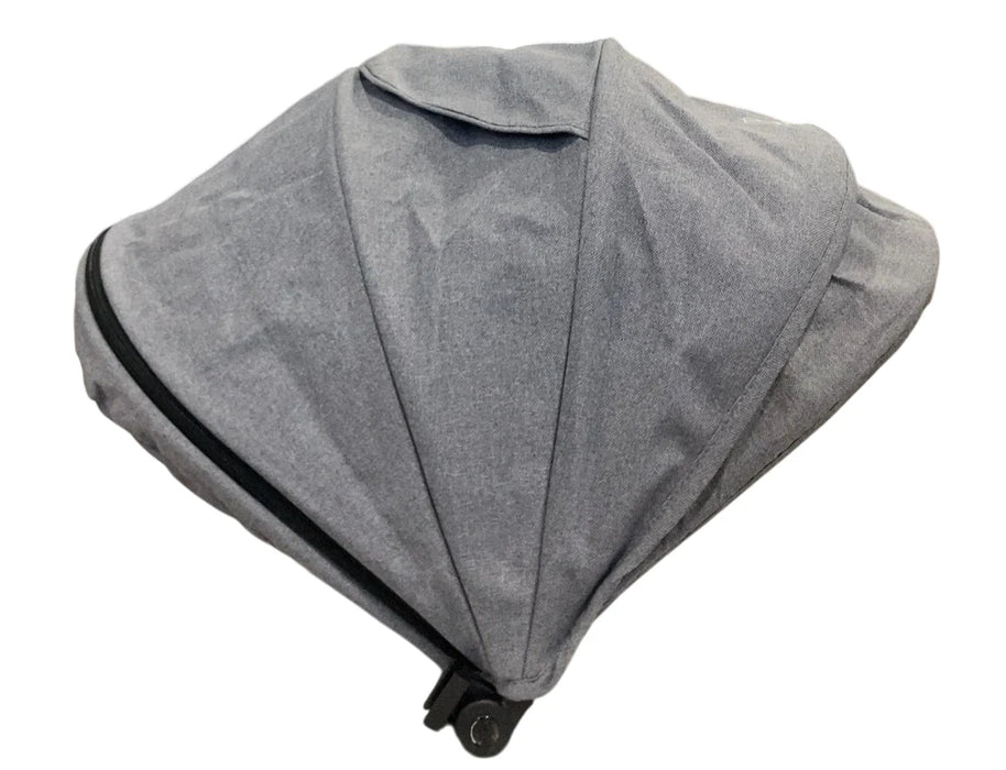 Mockingbird 2nd Seat Kit 2.0, Heather Grey, Silver With Penny Leather, Solid Grey