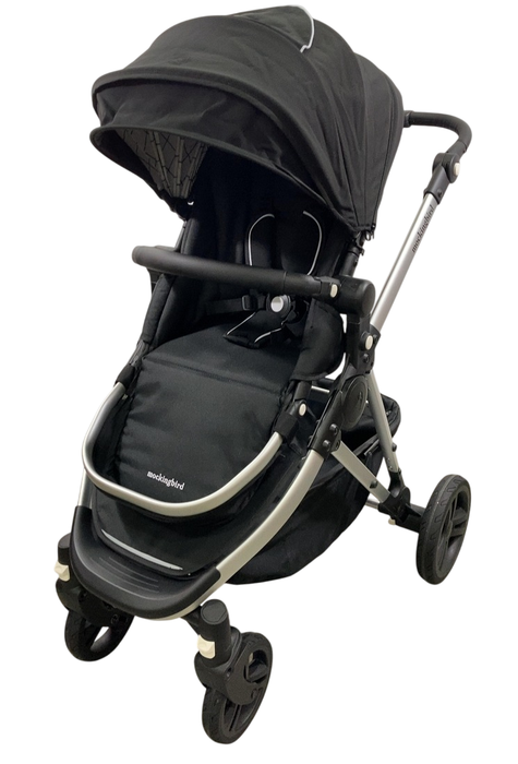 Shop Mockingbird Single 2.0 Stroller, 2024, Black, Silver With Black Leather, Windowpane at Goodbuygears