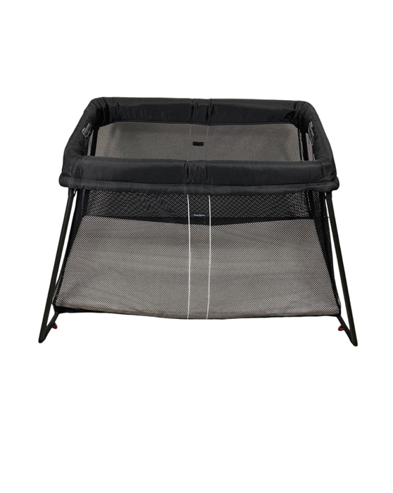 Shop BabyBjorn Travel Crib Light Bundle with Fitted Sheet, Black at Goodbuygears