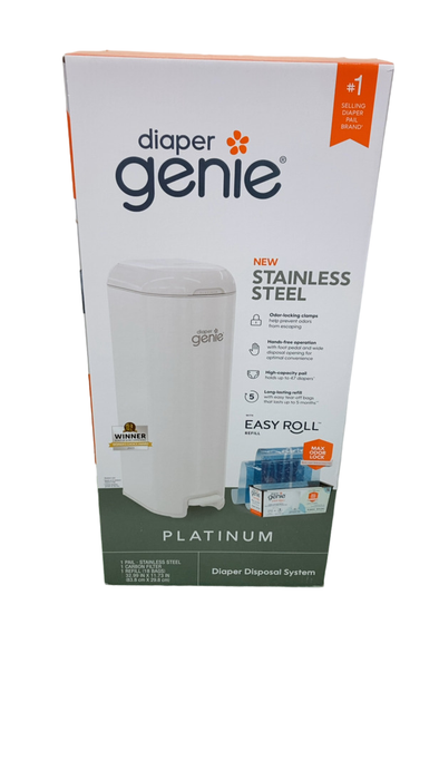 Shop Diaper Genie Platinum Diaper Pail, White at Goodbuygears