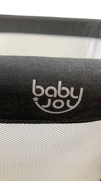 Shop Baby Joy Easy Folding Portable Baby Crib with 7 Adjustable Heights, Black at Goodbuygears