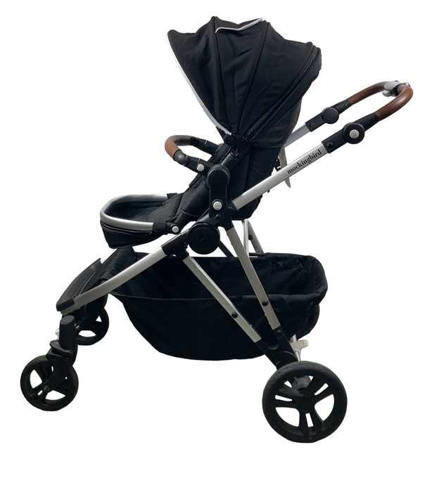 Shop Mockingbird Single to Double Stroller, 2021, Black, Silver With Penny Leather, Watercolor Drops at Goodbuygears