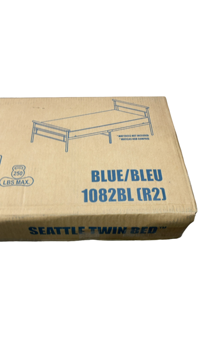 Shop BK Furniture Seattle Metal Twin Bed, Blue at Goodbuygears