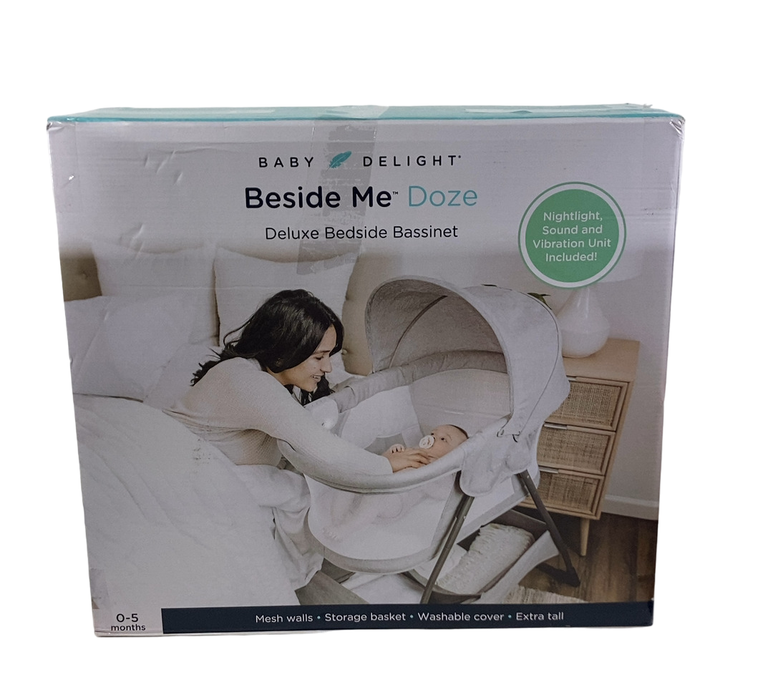 Shop Baby Delight Beside Me Doze Deluxe Bedside Bassinet Pebble Grey at Goodbuygears