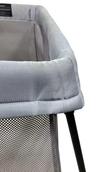 Shop BabyBjorn Travel Crib Light Bundle with Fitted Sheet, Silver at Goodbuygears