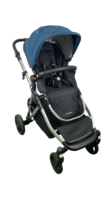 Shop Mockingbird Single to Double 2.0 Stroller, 2024, Sea, Silver With Black Leather, Windowpane at Goodbuygears