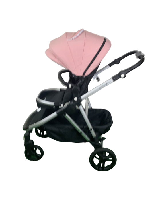 Shop Mockingbird Single to Double 2.0 Stroller, 2024, Silver with Black Leather, Watercolor Drops, Bloom at Goodbuygears