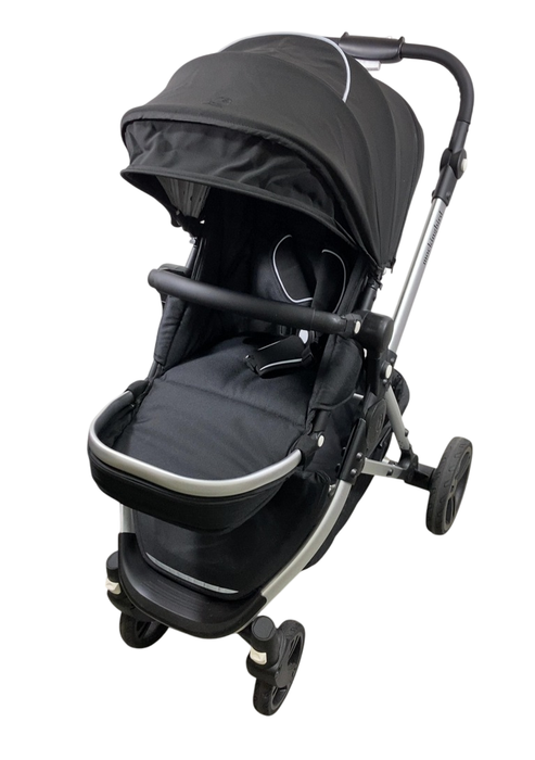 Shop Mockingbird Single to Double 2.0 Stroller, 2024, Black, Silver With Black Leather, Watercolor Drops at Goodbuygears