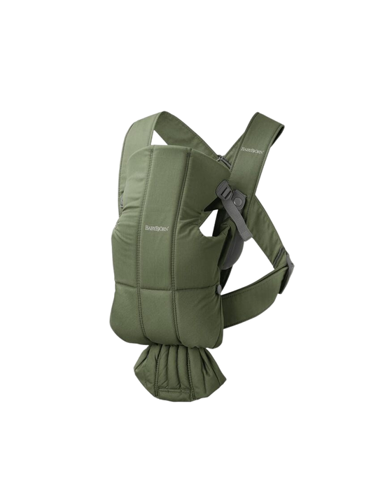 Shop BabyBjorn Baby Carrier Mini, Dark Green Woven at Goodbuygears