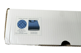 Shop BabyBjorn Bouncer Bliss, Dark Gray Frame, Midnight Blue Cotton Classic Quilt at Goodbuygears
