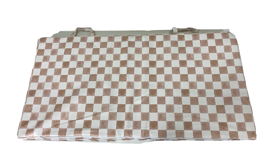 Shop Toki Kids Vegan Leather Mat Standard, Checker Toffee at Goodbuygears