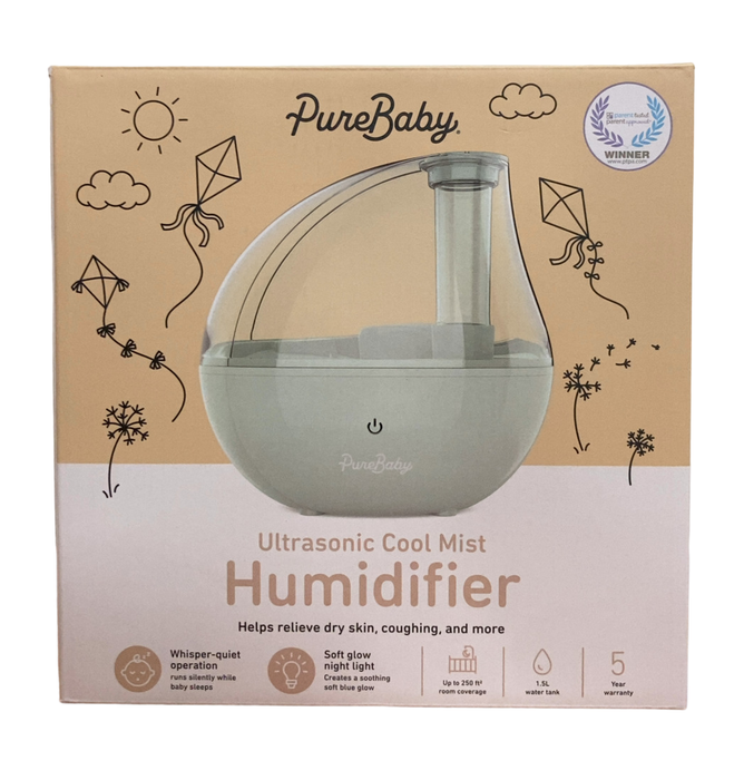 Shop Pure Enrichment PureBaby Ultrasonic Cool Mist Humidifier, Silver at Goodbuygears