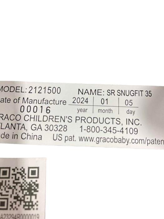 Shop Graco SnugRide SnugFit 35 Infant Car Seat, Gotham, 2024 at Goodbuygears