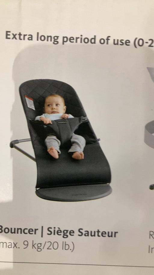 Shop BabyBjorn Bouncer Bliss, Dark Gray Frame, Anthracite Cotton Classic Quilt at Goodbuygears