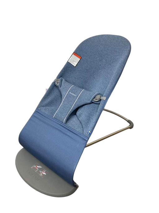 Shop BabyBjorn Bouncer Bliss, Dove Blue 3D Jersey, Dark Gray Frame at Goodbuygears