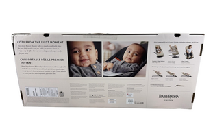 Shop BabyBjorn Bouncer Bliss, Dark Gray Frame, Midnight Blue Cotton Classic Quilt at Goodbuygears