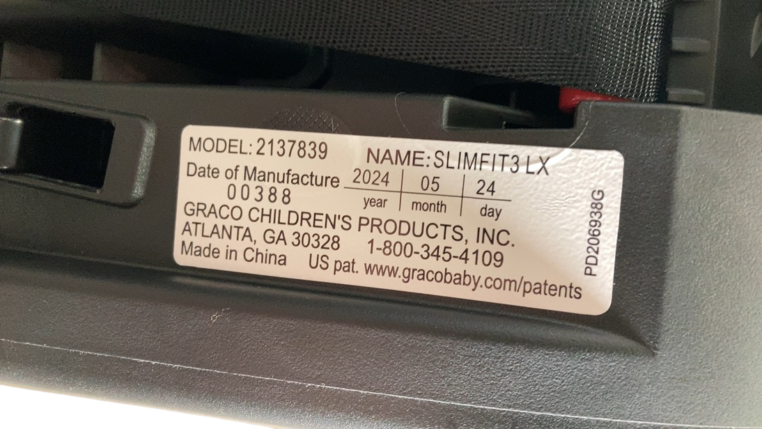 Shop Graco SlimFit3 LX Convertible Car Seat, 2024, Kunningham at Goodbuygears