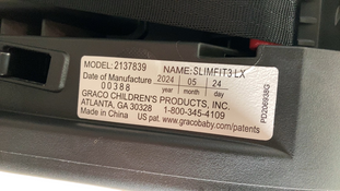 Shop Graco SlimFit3 LX Convertible Car Seat, 2024, Kunningham at Goodbuygears