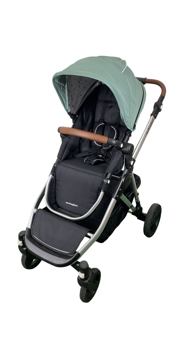 Shop Mockingbird Single to Double 2.0 Stroller, 2024, Sage, Silver With Penny Leather, Watercolor Drops at Goodbuygears