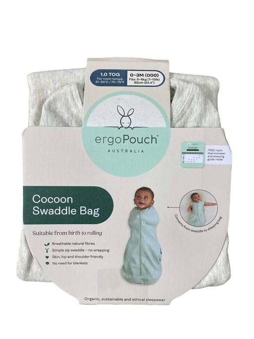 Shop ErgoPouch Cocoon Swaddle Bag, 0-3m, Grey Marle, 1.0 TOG at Goodbuygears