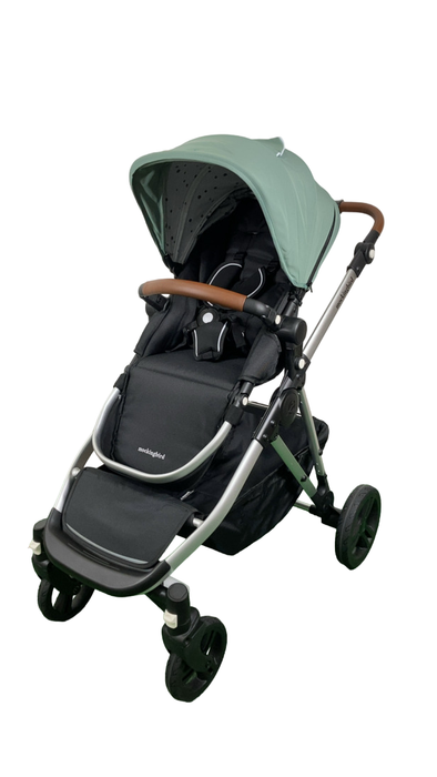 Shop Mockingbird Single to Double 2.0 Stroller, 2024, Sage, Silver With Penny Leather, Watercolor Drops at Goodbuygears