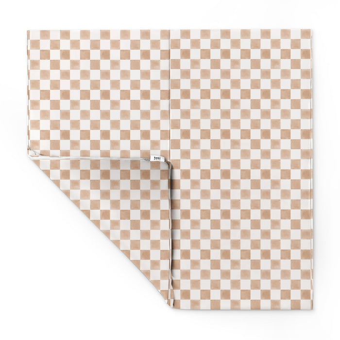 Shop Toki Kids Vegan Leather Mat Standard, Checker Toffee at Goodbuygears