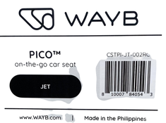 Shop WAYB Pico Portable Car Seat, 2022, Jet at Goodbuygears