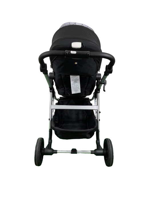 Shop Mockingbird Single to Double 2.0 Stroller, 2024, Silver with Black Leather, Windowpane, Black at Goodbuygears