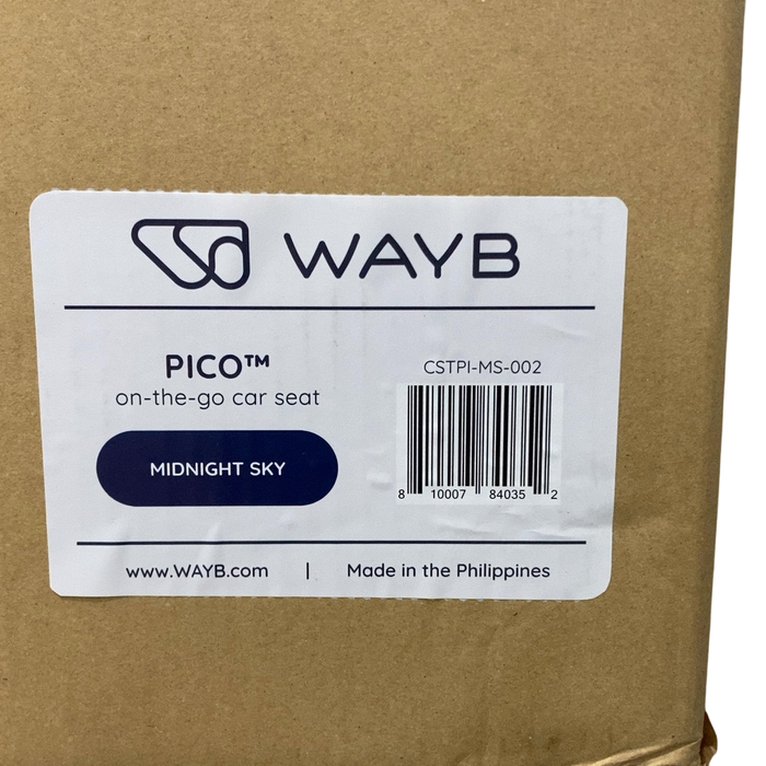 Shop WAYB Pico Portable Car Seat, Midnight Sky, 2024 at Goodbuygears
