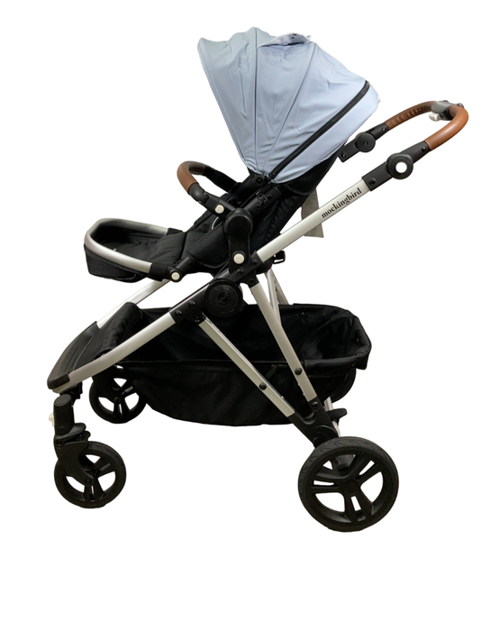 Shop Mockingbird Single to Double 2.0 Stroller, 2024, Silver With Penny Leather, Sky, Watercolor Drops at Goodbuygears