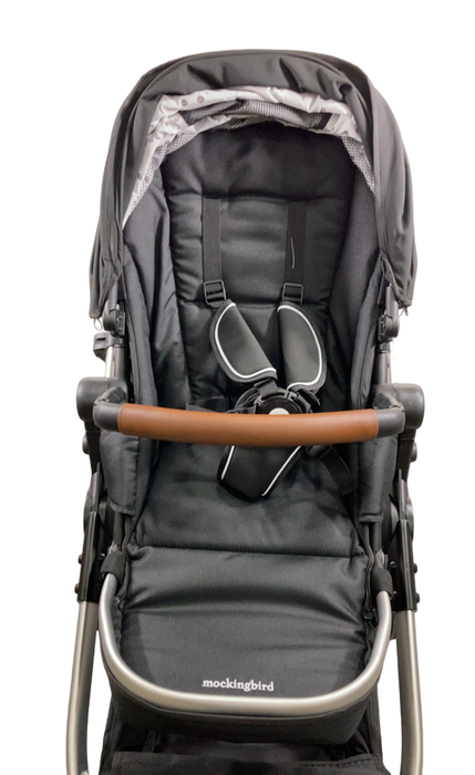 Shop Mockingbird Single to Double 2.0 Stroller, 2024, Black, Silver With Penny Leather, Watercolor Drops at Goodbuygears
