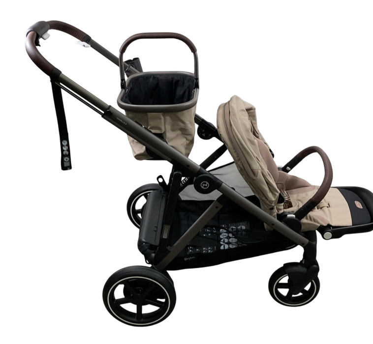 Shop Cybex e-Gazelle S Stroller, 2024, Almond Beige, Black at Goodbuygears