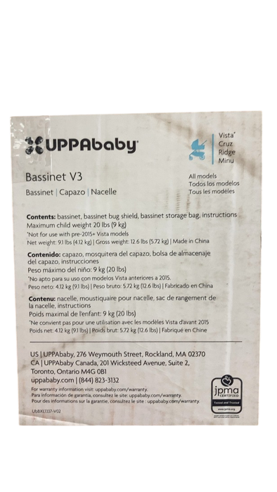 Shop UPPAbaby Bassinet V3, Kenzi (Mystic Aqua) at Goodbuygears