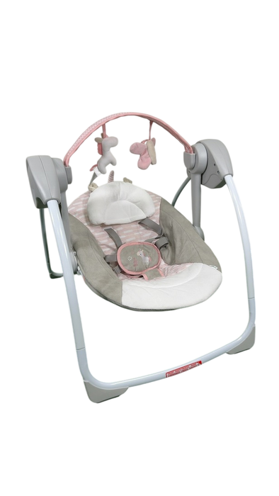 Shop Ingenuity Comfort To Go Portable Swing, Pink Flora the Unicorn at Goodbuygears