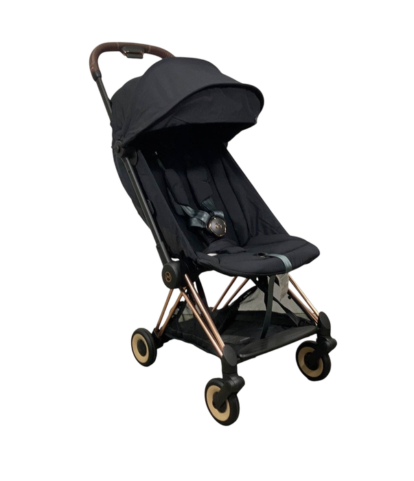 Shop Cybex Coya Stroller, 2023, Rose Gold, Sepia Black at Goodbuygears
