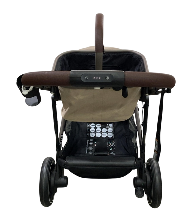 Shop Cybex e-Gazelle S Stroller, 2024, Almond Beige, Black at Goodbuygears