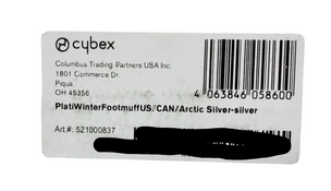 Shop Cybex Platinum Winter Footmuff, Artic Silver at Goodbuygears
