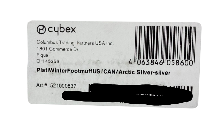 Shop Cybex Platinum Winter Footmuff, Artic Silver at Goodbuygears