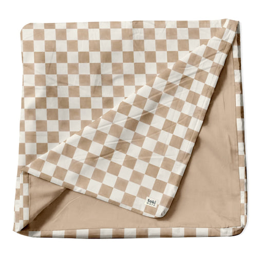 Shop Toki Kids Checker Toffee Organic Cotton Cover at Goodbuygears