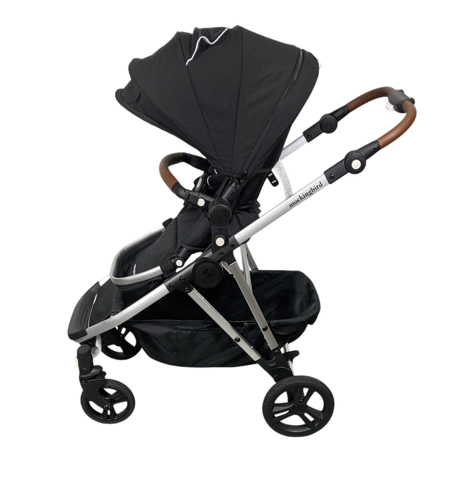 Shop Mockingbird Single to Double 2.0 Stroller, 2024, Black, Silver With Penny Leather, Windowpane at Goodbuygears