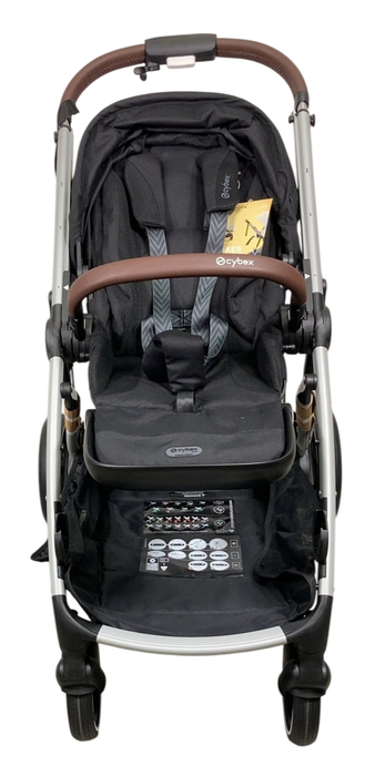 Shop Cybex e-Gazelle S Stroller, 2024, Moon Black, Silver at Goodbuygears