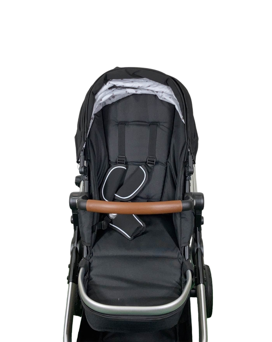 Shop Mockingbird Single to Double 2.0 Stroller, 2024, Silver with Penny Leather, Watercolor Drops, Black at Goodbuygears