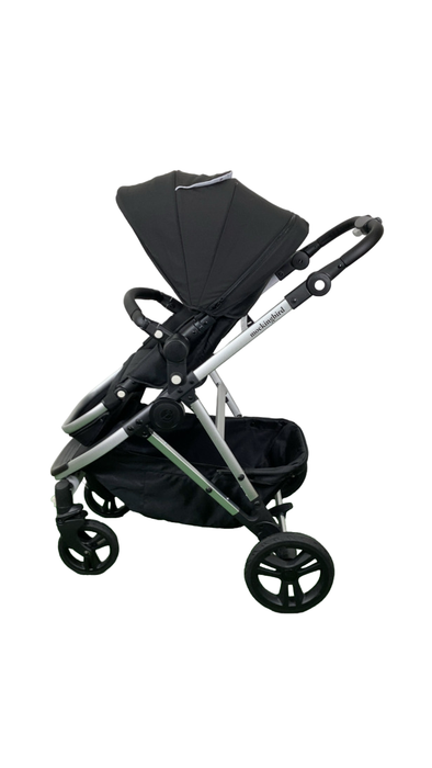 Shop Mockingbird Single 2.0 Stroller, 2024, Black, Silver With Black Leather, Watercolor Drops at Goodbuygears