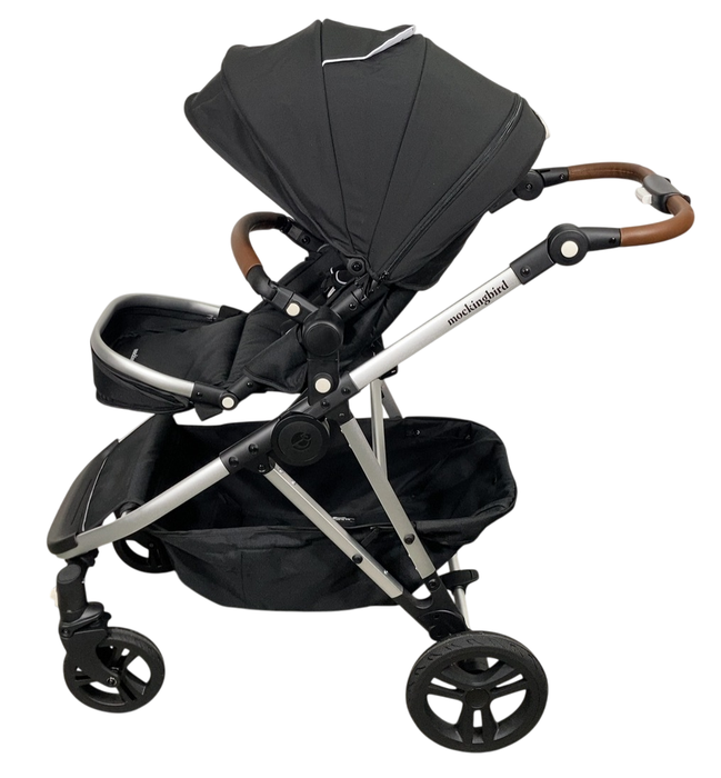 Shop Mockingbird Single to Double 2.0 Stroller, 2024, Black, Silver With Penny Leather, Watercolor Drops at Goodbuygears