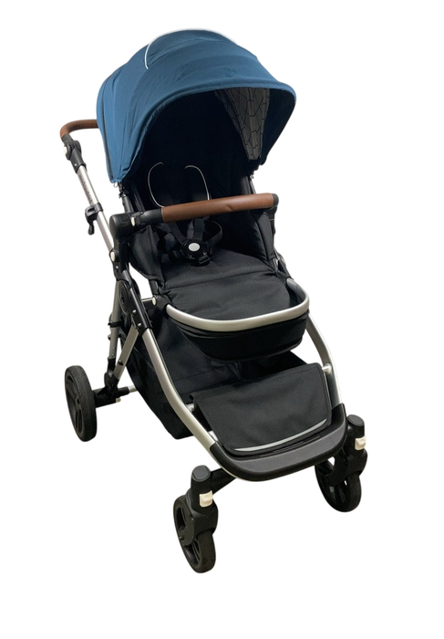 Shop Mockingbird Single to Double 2.0 Stroller, 2024, Sea, Silver With Penny Leather, Windowpane at Goodbuygears